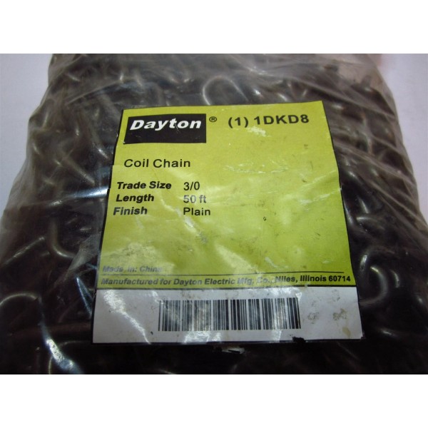 Unbranded Q235 Steel Welded Coil Chain Trade Size 3/0 Length