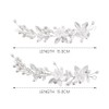 Vakkery 2 Pcs Flower Wedding Hair Accessories Silver Crystal Headpiece