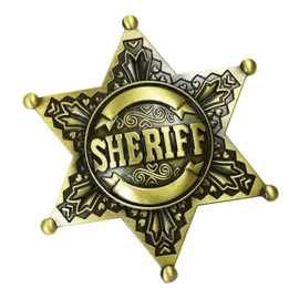 Cute Pins Sheriff Badges Police Badge Metal Sheriff Badge for Women and Adult Cowboy Party Decoration