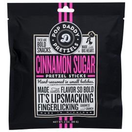 Pop Daddy Pretzels Pretzel Sticks, Cinnamon Sugar, 3 Ounce (Pack of 15)