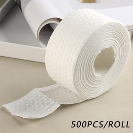 SUTOKAKA Lint Free Nail Wipes, 500 Pcs/Roll Non-Woven Fabric Nail Polish Remover Wipes, Super Absorbent Soft Eyelash Extension Glue Cleaning Wipes Manicure Salon Supplies