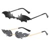 DOOVID Bat Novelty Sunglasses Flame Rimless Sunglasses Women Men Party