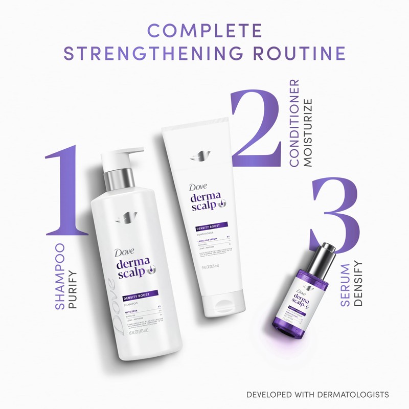 Dove Derma Scalp Conditioner 1ct Density Boost 4X More Visible