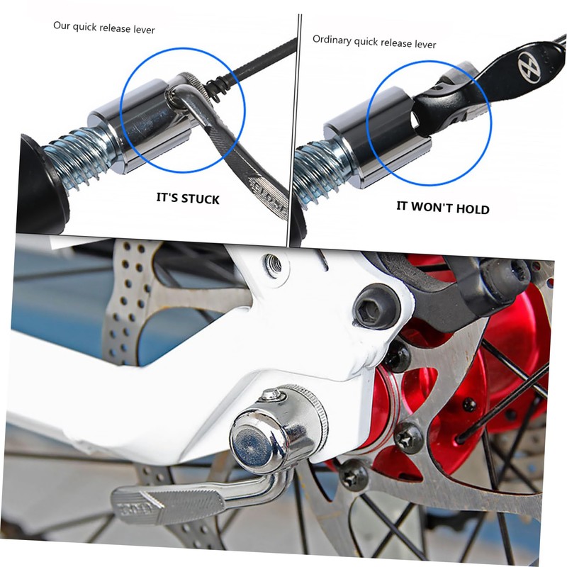 GRIRIW 2Pcs Quick Release Skewers for Trainer Bikes Durable Steel