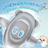 VBACALA浮き輪 子供 飛行機デザイン 足入れタイプ 浮き輪 17.5kg耐荷重 ブルーグリーン ハンドル付き 手動ポンプ付 75×70×20cm