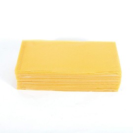 Eapmic Beehive Wax Sheets, 30pcs Bees Deep Foundation Sheet Candle Making Waxed Frames Base Sheets Beekeeping Honeycomb Sheets