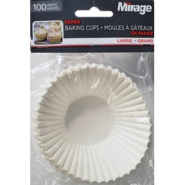 Mirage, 100 Large Baking Cups - Non-Stick and Greaseproof