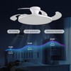 AHAWILL Retractable Ceiling Fan with Lights,42 Inch Low Profile Ceiling