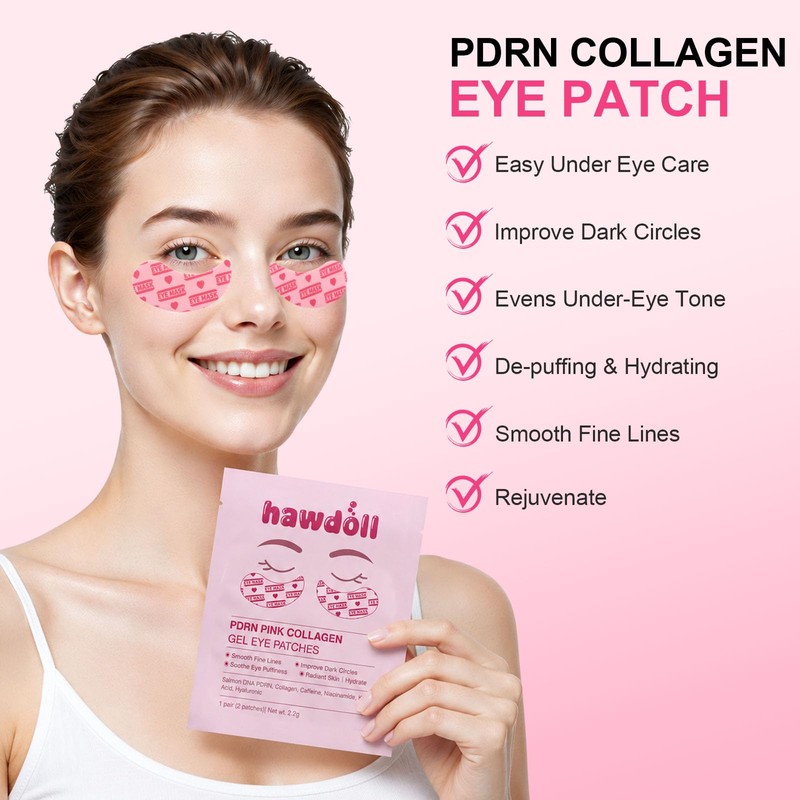 PDRN Collagen Under Eye Patches, Cooling Caffeine Eye Masks 6