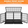 Yaheetech Stackable Dog Crate with Divider 43'' Rolling Heavy Duty