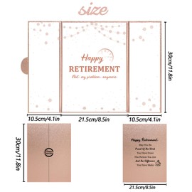 Holkcog Happy Retirement Party Decorations for Women Rose Gold Retired Signature Guest Book Retirement Gifts Signing Card Retired Board for Retirement Farewell Party Supplies