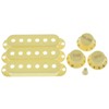 KAISH Aged White ST Strat Pickup Covers Knobs and 5
