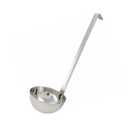Soro Essentials- 32 oz Stainless Steel Two-Piece Ladle with Curved Tip Handle- Heavy-Duty Serving Ladle Spoon Serving Scoops Ladles Portioning for Restaurant Kitchen Cooking Soup