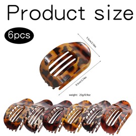 Pack of 6 flat hair clips, French duck beak hair clips, flat hair clips, large hair clips, flat hair clips, hold hair clip, hair clips for side thick hair