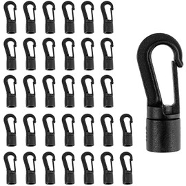 ZHOUBIN Bungee Shock Cord Snap End Hook for 1/4 inch and 5/16 inch Rope Terminal, 32 Pcs