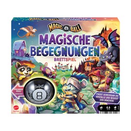 Mattel Games Magic 8 Ball Magische Begegnungen, Kooperatives Brettspiel, Deutsche Version, Entdeckung von magischen Gegenständen, für 24 Spieler, Gesellschaftsspiele ab 7 Jahre, HPJ69, ‎Mehrfarbig