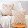 MADIZZ Set of 2 Khaki Plush Short Wool Throw Pillow