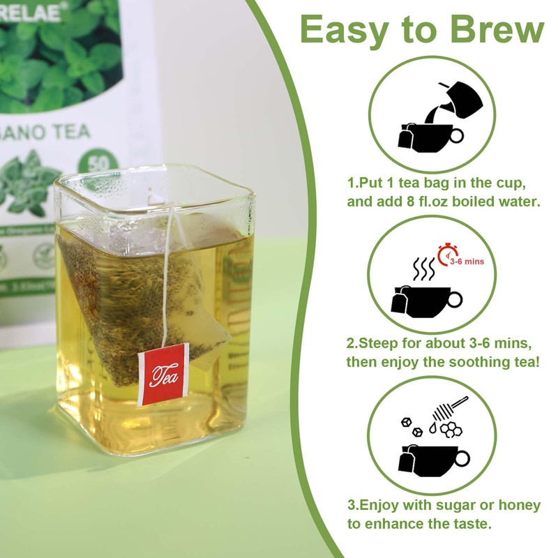 TEARELAE - Oregano Tea Bags - 50 Count - Premium