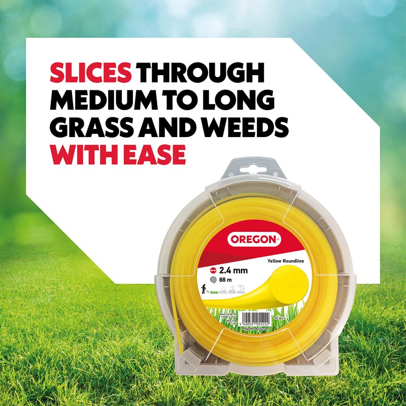 Oregon Yellow Round Strimmer Line Wire for Grass Trimmers and