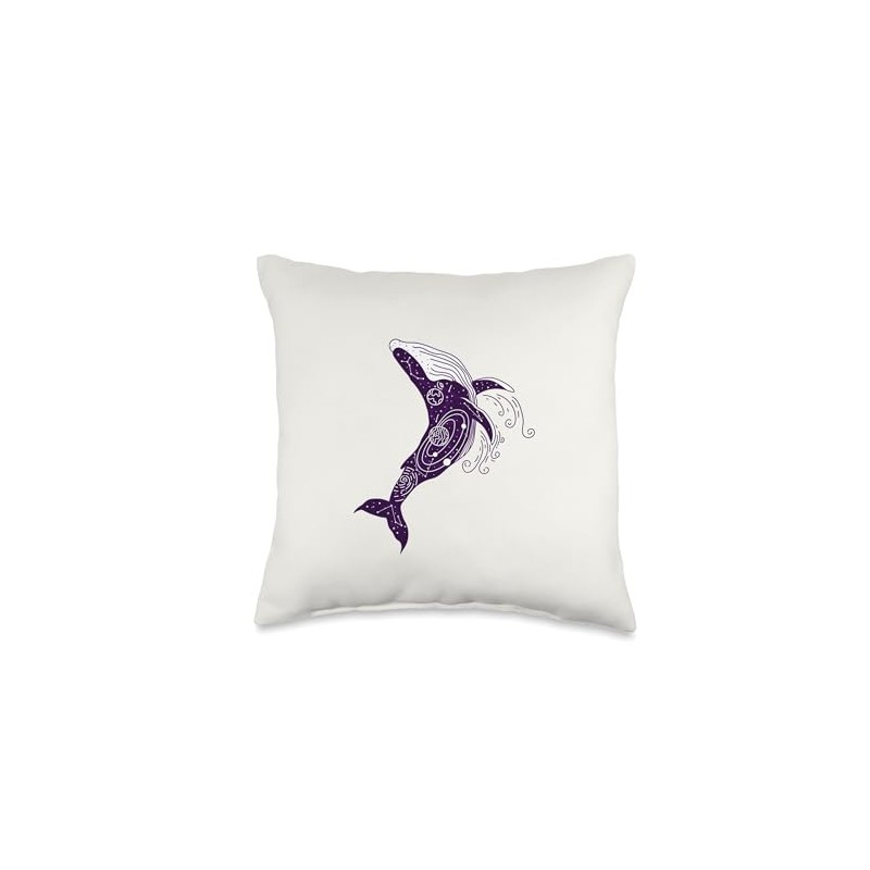 JUMPING WHALE Throw Pillow