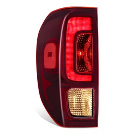 Auto Dynasty Tail Lights Assembly LED Rear Lamps Compatible with 2017-2019 Honda Ridgeline, Driver Left Side, Chrome Housing Red/Clear Lens HO2800195