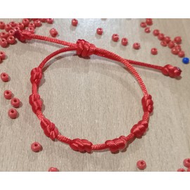 Arteneca 7 Knots Red String Bracelet Which is Adjustable, and Infused with Protective Energy - Unisex Rope Bracelet