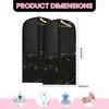 2 Pack Dance Costume Bags with 3 Transparent Zipper Pockets,