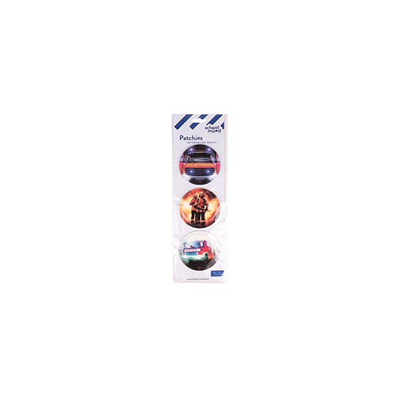 SCHOOL-MOOD Patchy Set of 6 Velcro Patches for School Bags