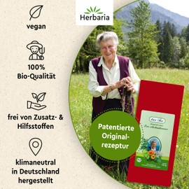 Herbaria 6er Tee nach Eva Aschenbrenner bio 100g - Kräutertee nach patentierter Originalrezeptur - wohlschmeckende Kräuter in Bio-Qualität - perfekt als Kur- & Fastentee