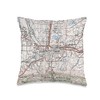 Casper WY Map (1988) Throw Pillow