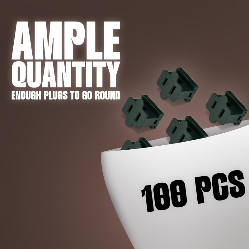 Holiday Lighting Outlet Female Green Slip Plug, Zip Plug, Vampire