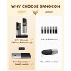 Sangcon Gravity Electric Salt and Pepper Grinder Set [Upgraded Larger