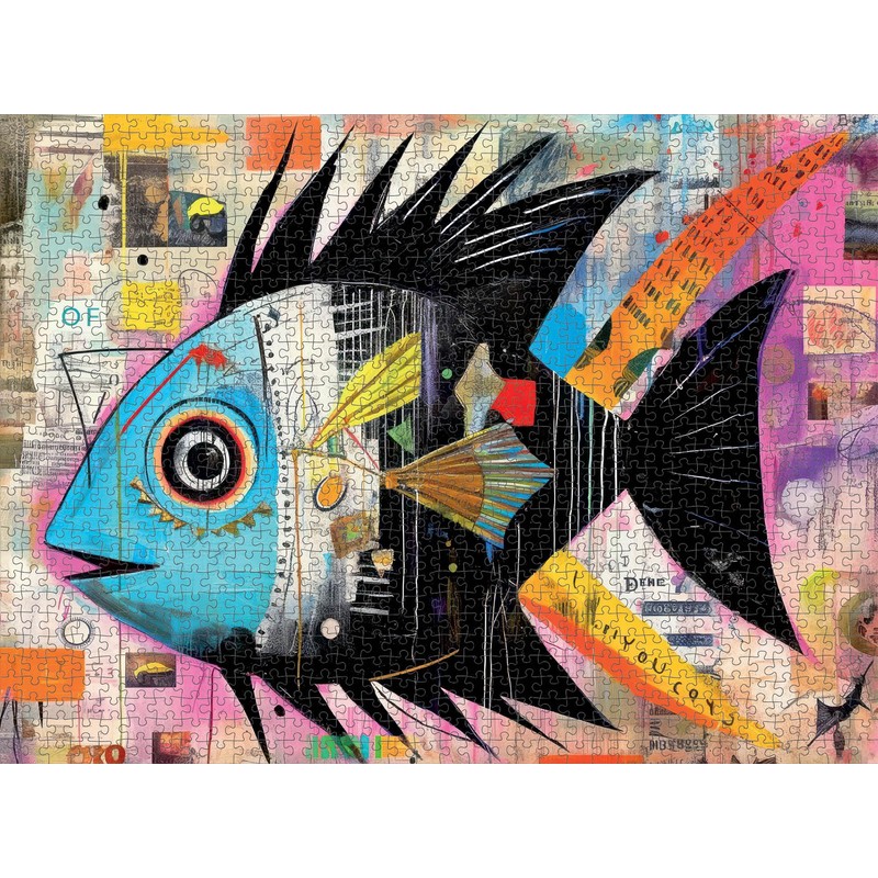 Cross & Glory - Angelfish Abstract - 1000 Piece Jigsaw