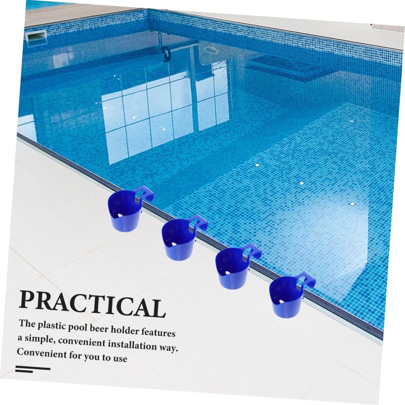 Mipcase 4pcs Above Ground Pool Cup Holder Durable Plastic Beverage