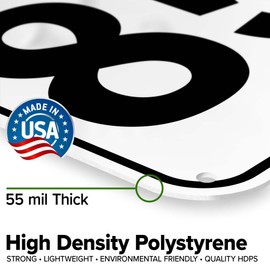 Parking Lot Number 85 Square Sign, 12x12 Inches, 55 mil thick HDPS (high density polystyrene), Made in USA by My Sign Center