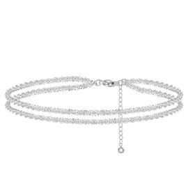 Mesaro Bracelet, Women's, Men's, 2 Strand Bracelets, Adjustable Length, Silver, Accessories, Chain, Simple, Platinum Plated, Metal Allergy, Birthday, Mother's Day, Gift, Beautiful Box Included, Copper