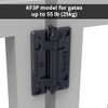 D&D Technologies KF3PPS KwikFit Polymer General Purpose Gate Hinge, Non