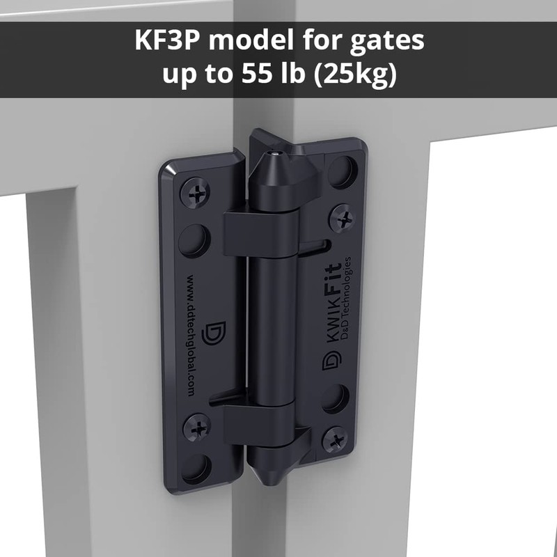 D&D Technologies KF3PPS KwikFit Polymer General Purpose Gate Hinge, Non