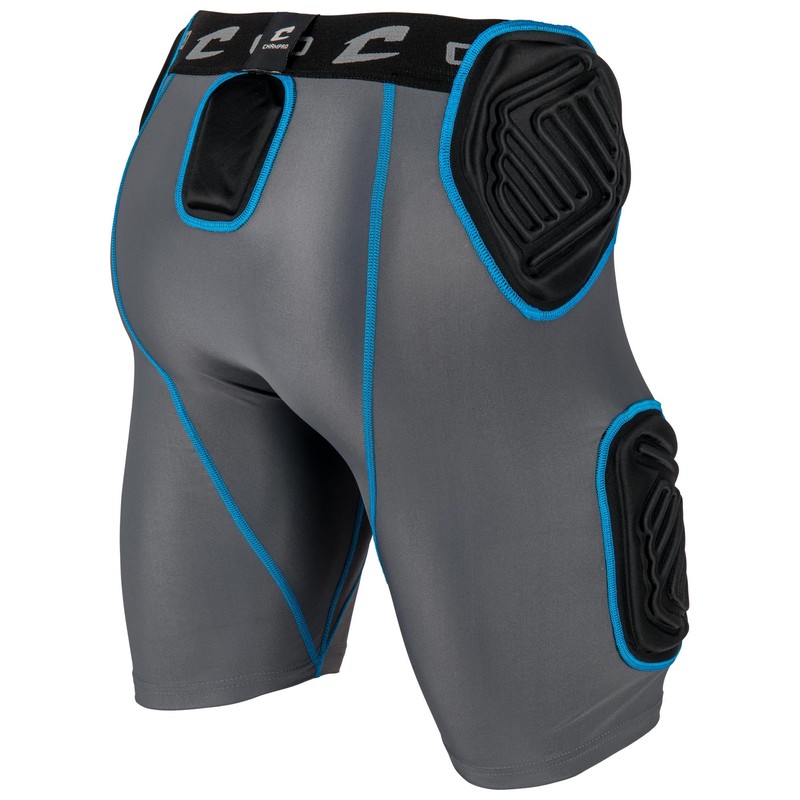 CHAMPRO Men's Bull Rush 5-Pad Integrated Football Girdle, Padded Compression
