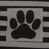 Bone Dry Pet Storage Collection Striped Paw Patch Bin, Black,