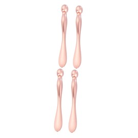 Healeved 4pcs Eye Cream Massage Stick Alloy Beauty Roller for Enhanced Absorption Reduced Puffiness Portable Eye Care Tool Rose Gold