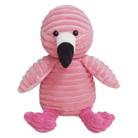 Doindute Corduroy Flamingo Plush Stuffed Animal, Cute Furry Pink Flamingo Toy, Soft Cuddly Plushie Hugger Toy for Boys Girls, Gifts for Kids or Girlfriend, 9 Inches