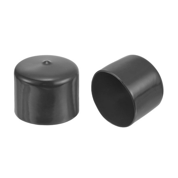 uxcell 2pcs 56mm(2 3/16") Rubber End Caps Round Vinyl Plug