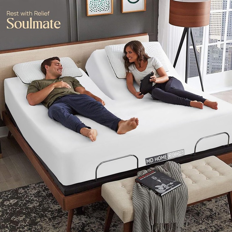 4 Piece Split Head Flex Sheet Set, 34" Top Split