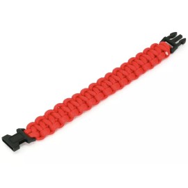 Everbilt Lot Of 4 Everbilt Paracord Survival Bracelet, Outdoor, Unisex Adult, 9in, Red