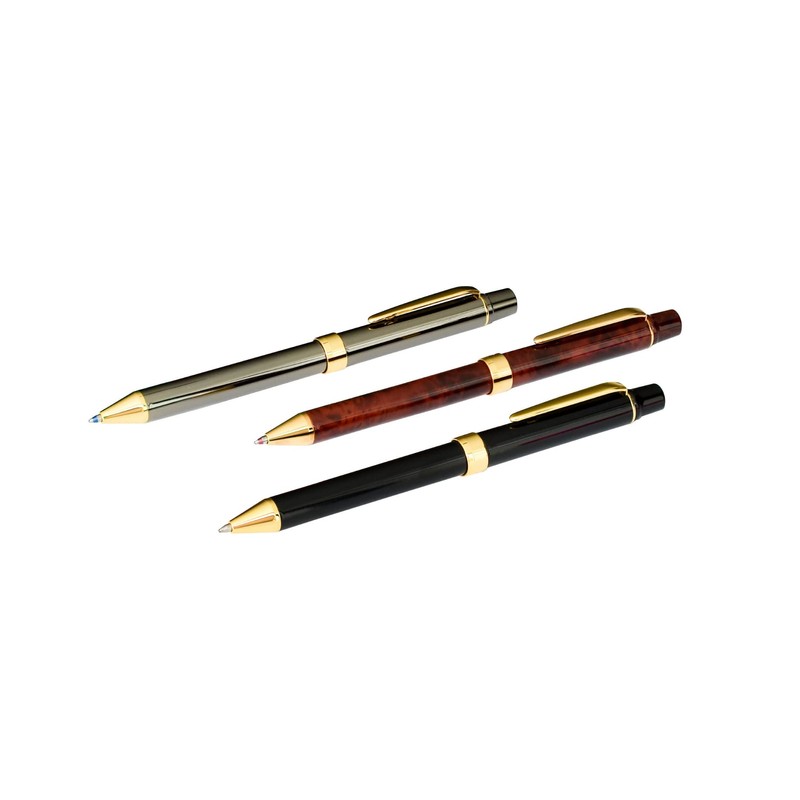 Yasutomo Quadpoint Twist Pen, Brown Marble (TP30BR)