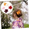 SAFIGLE 5pcs Double Orchid Flower Hair Clips for Women Hawaii