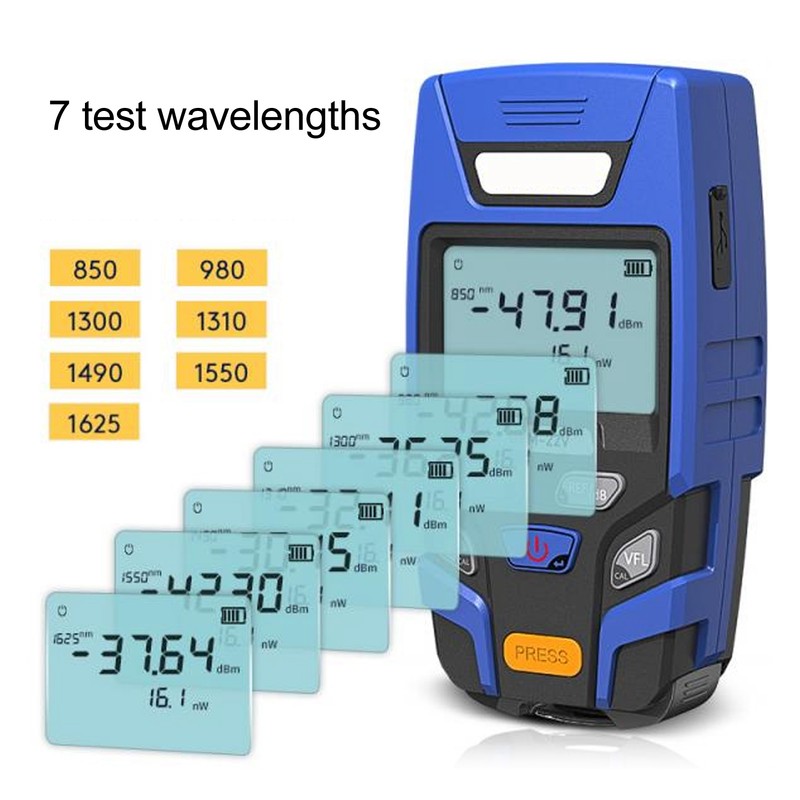 Optical Fiber Power Meter ‑70 To +6dBm Rechargeable Mini Fiber