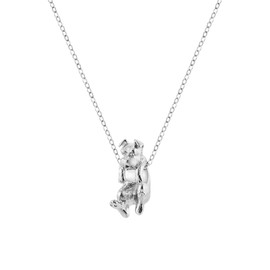 Dangling Dog Cute Breeds Pendant Necklace Pet Lovers Memorial Jewelry on 925 Sterling Silver Adjustable Chain (Schnauzer)