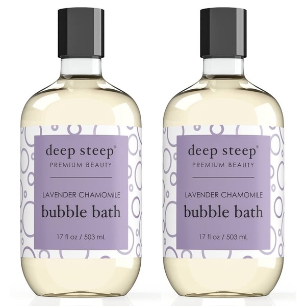 Deep Steep Bubble Bath, 17 Ounce (Pack of 2) (Lavender Chamomile)